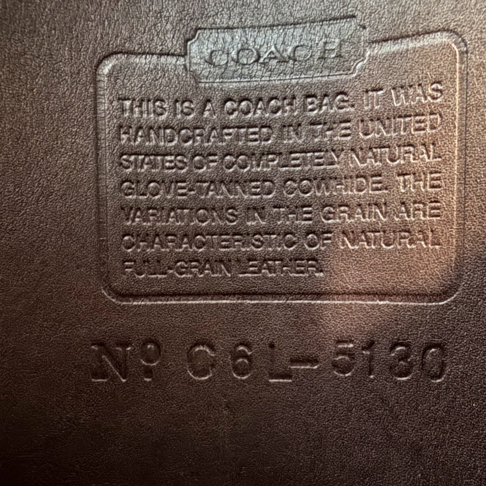 Vintage Coach Station Bag 5130 Mahogany Brown Leather Crossbody Purse - Picture 12 of 13